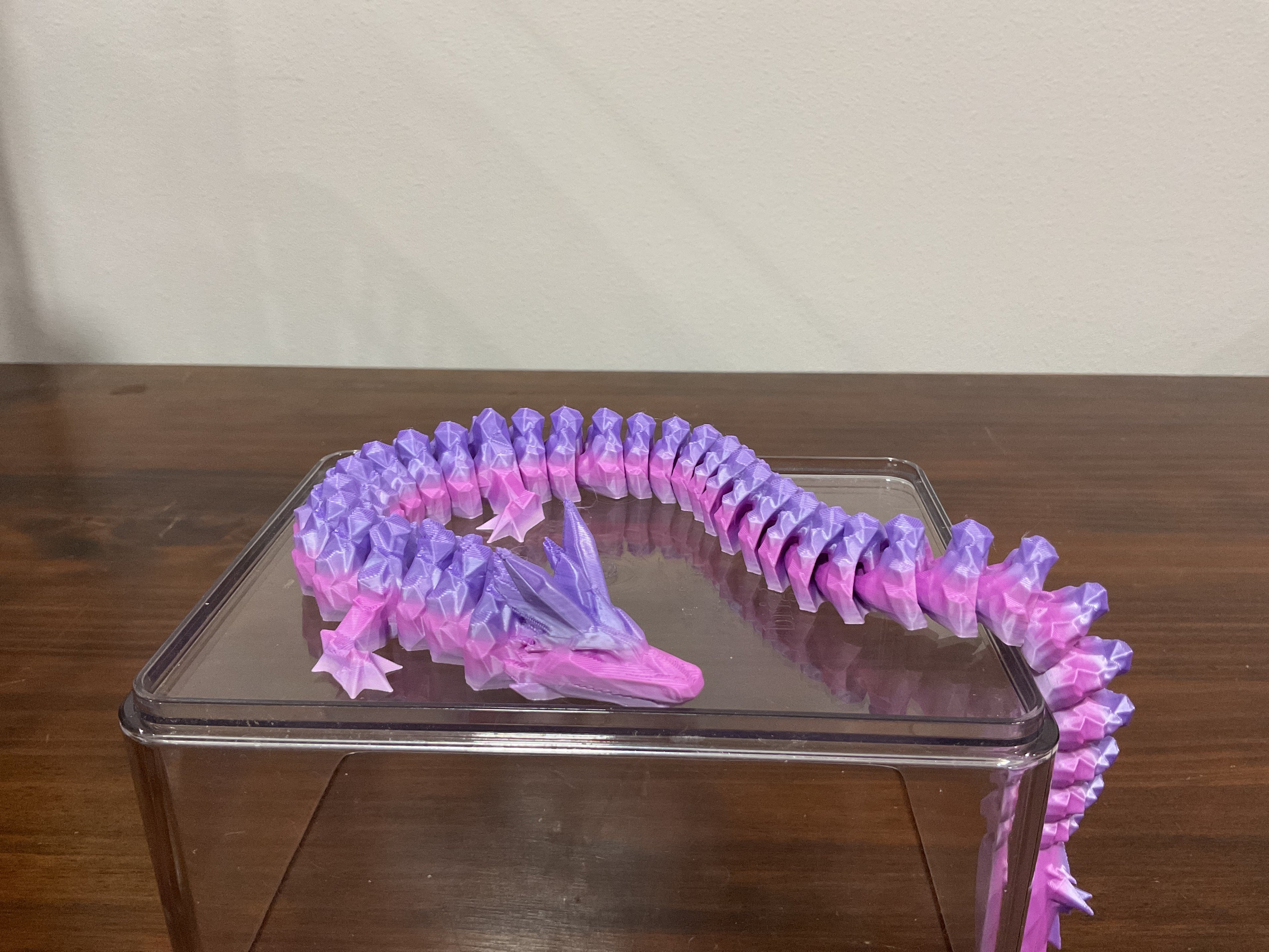 Pink And Purple Articulated Fidget Dragon