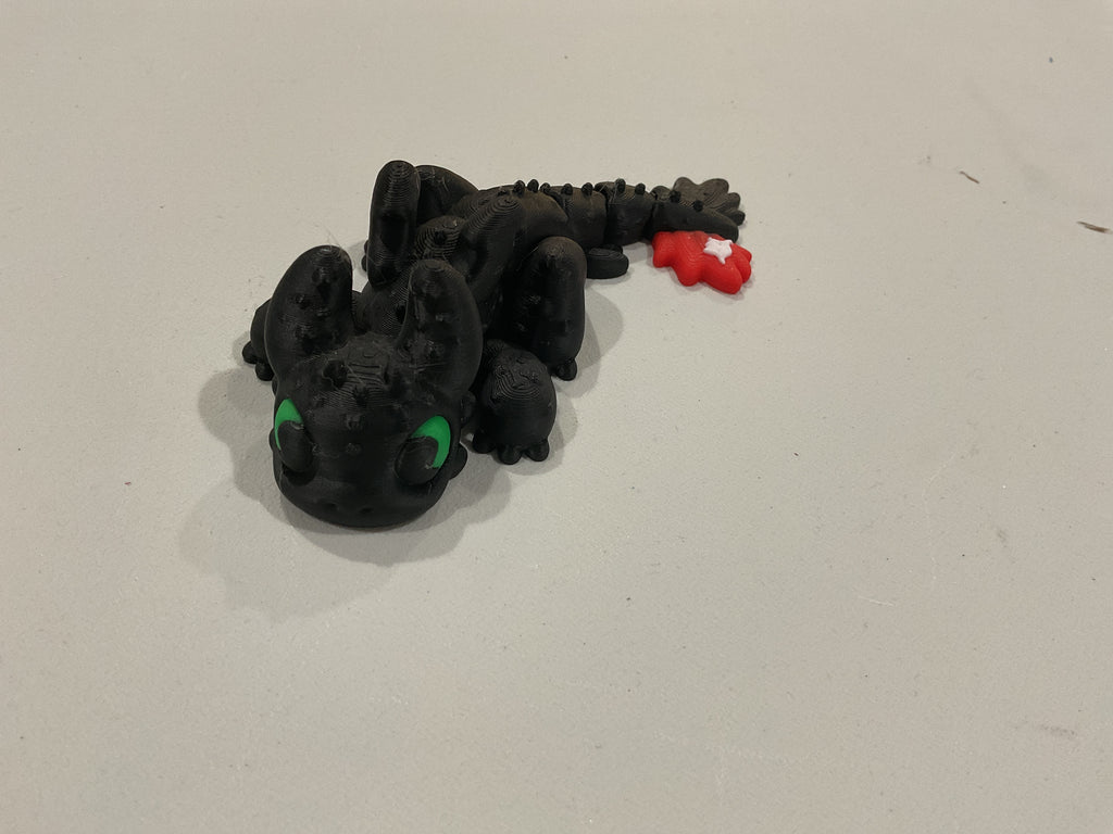 Cute Black Night Dragon Figure