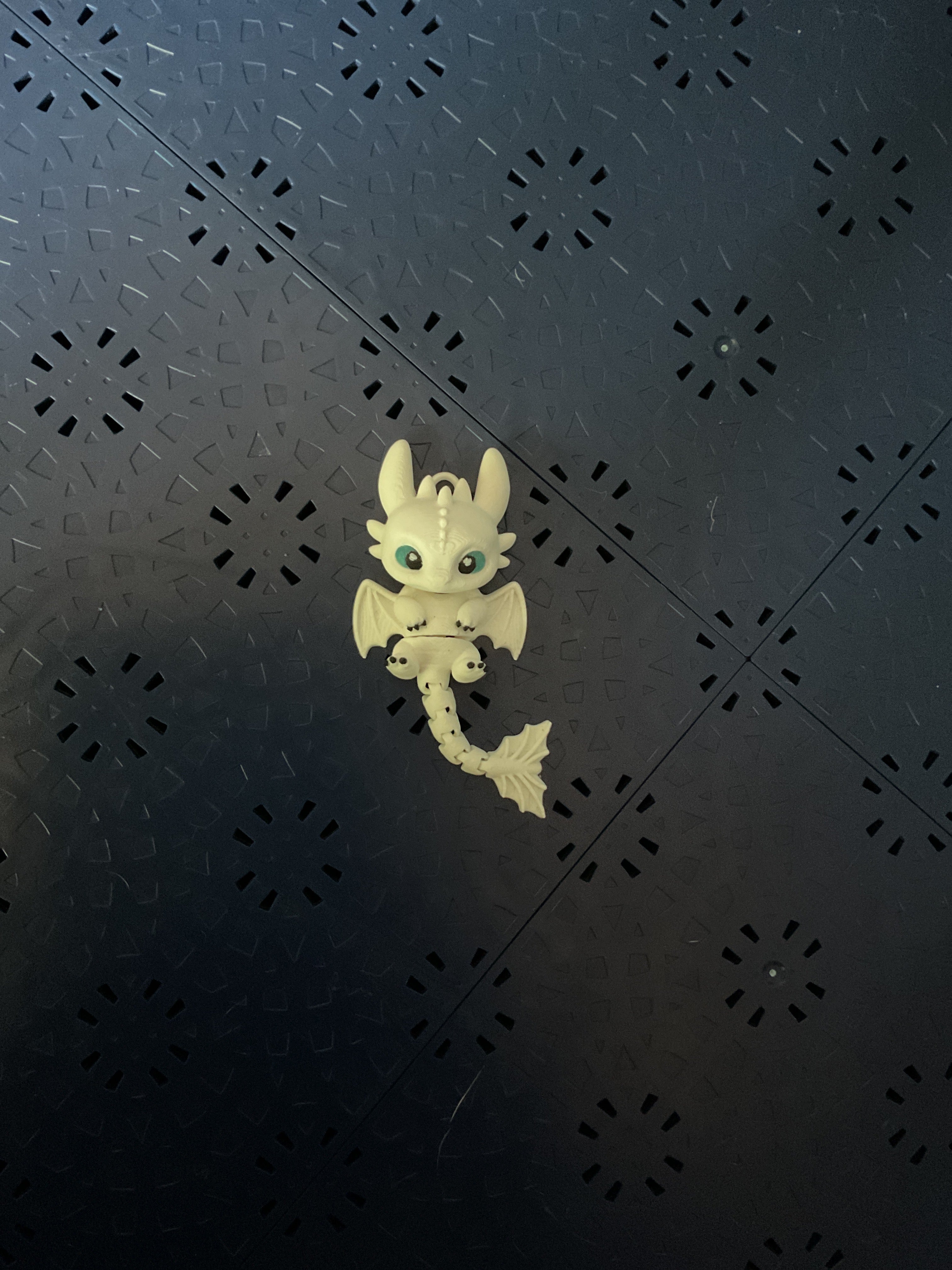 Baby White Dragon Keychain