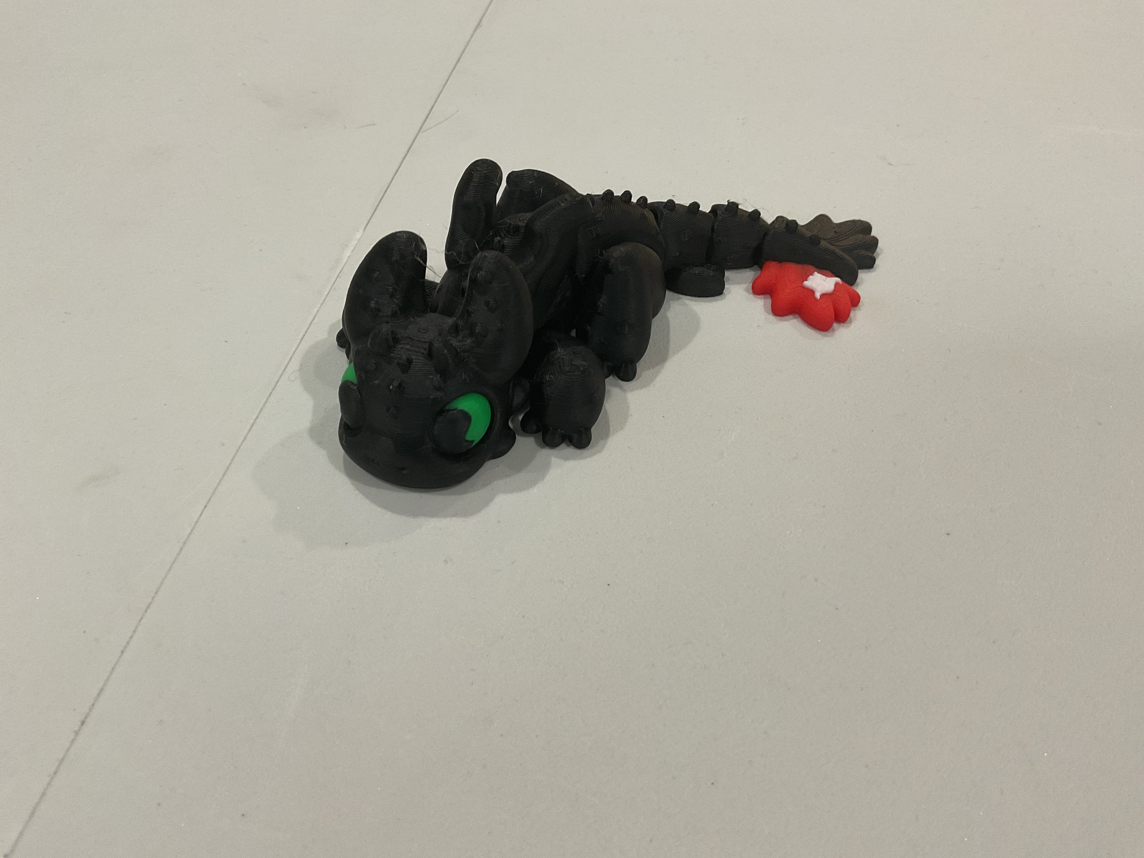 Cute Black Night Dragon Figure