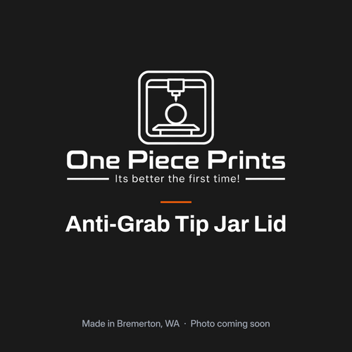 Anti-grab tip jar lid for a wide-mouth mason jar