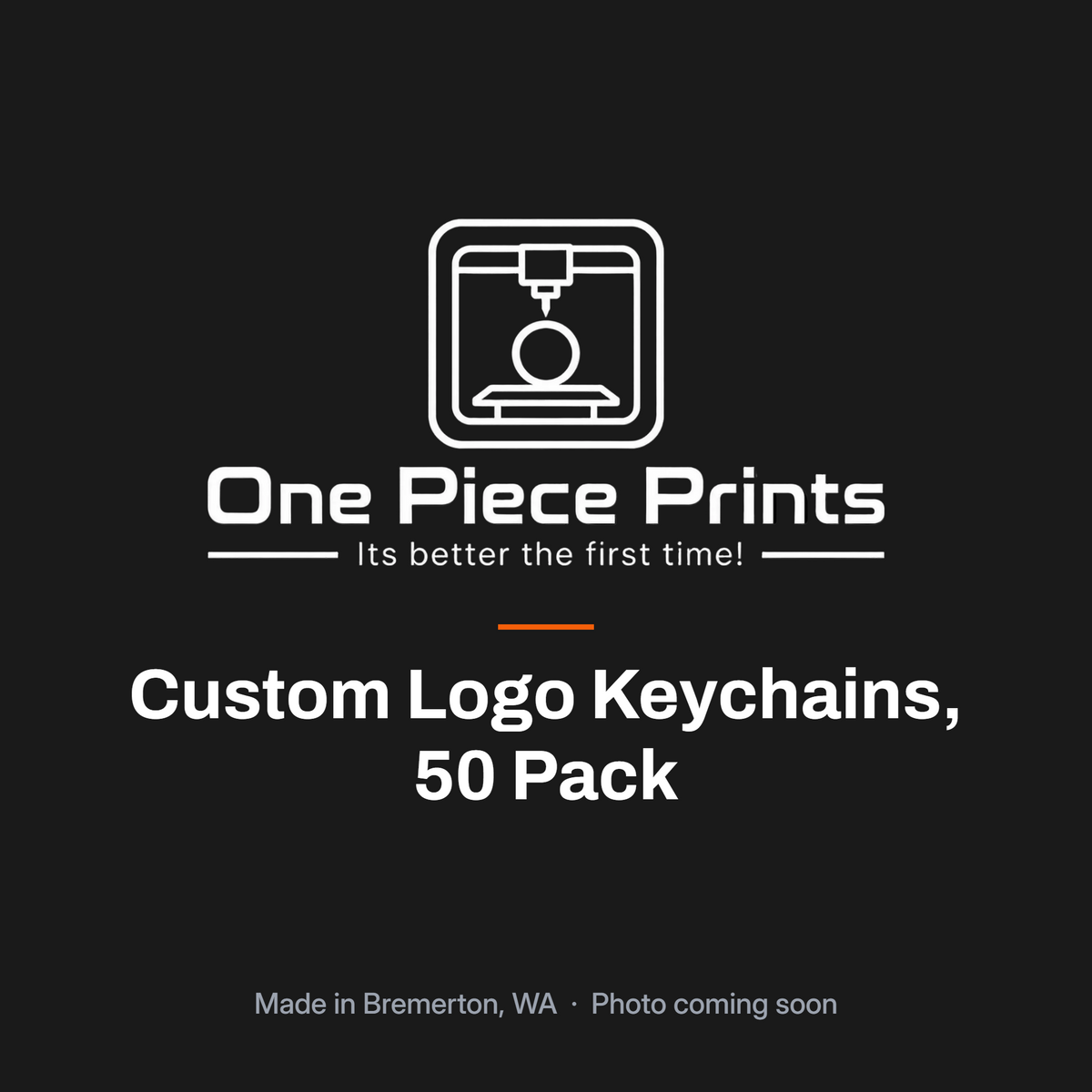 Custom logo keychains, 50 pack