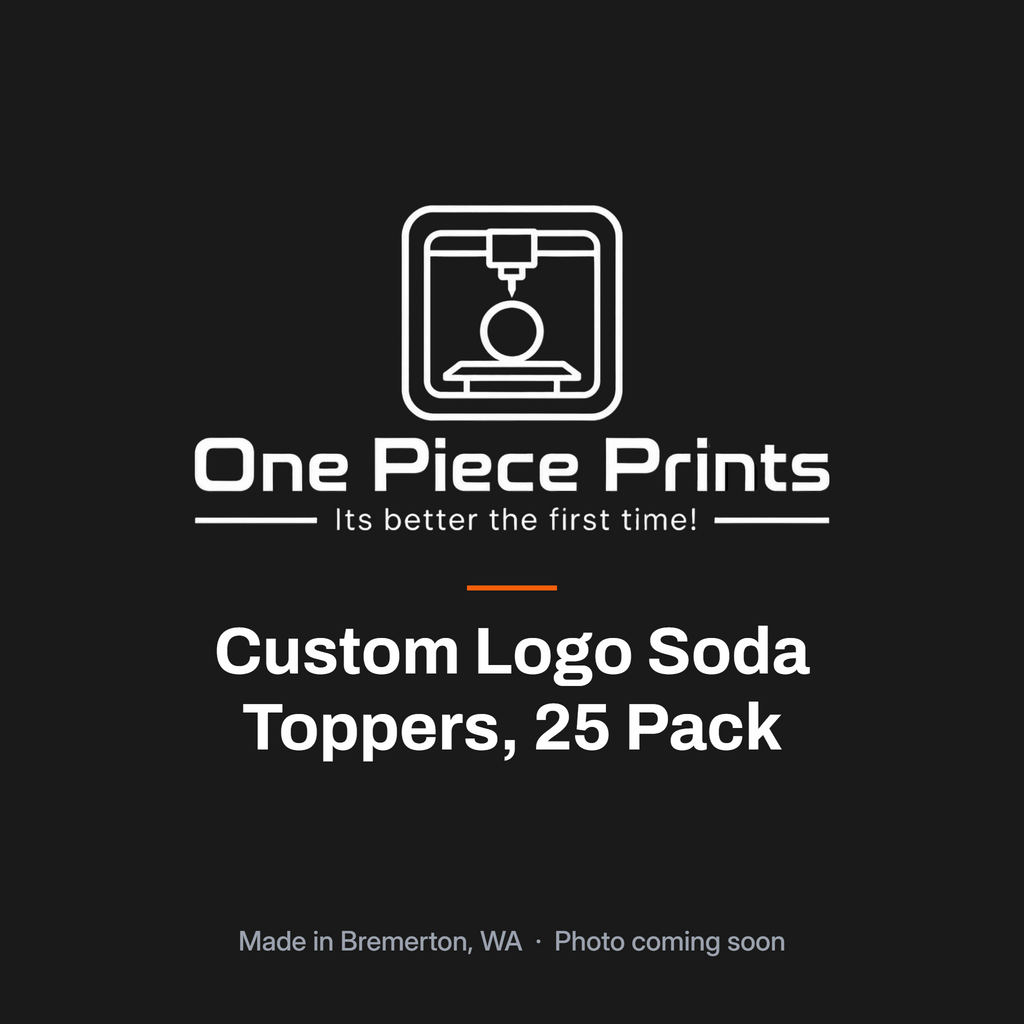 Custom logo soda toppers, 25 pack