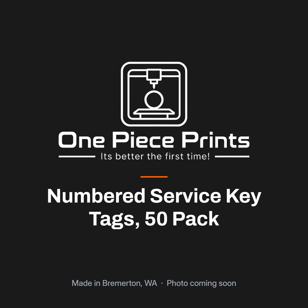 Numbered service key tags for auto and marine shops