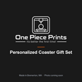 Personalized engraved coaster gift set of 4