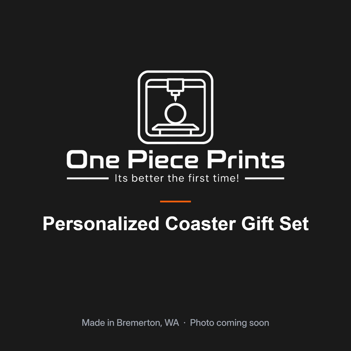 Personalized engraved coaster gift set of 4