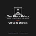 Custom QR code stickers with a business logo
