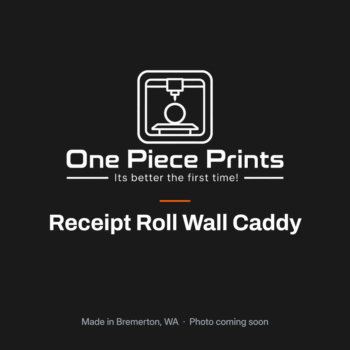 Wall caddy holding receipt paper rolls