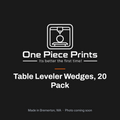 Stackable table leveler wedges