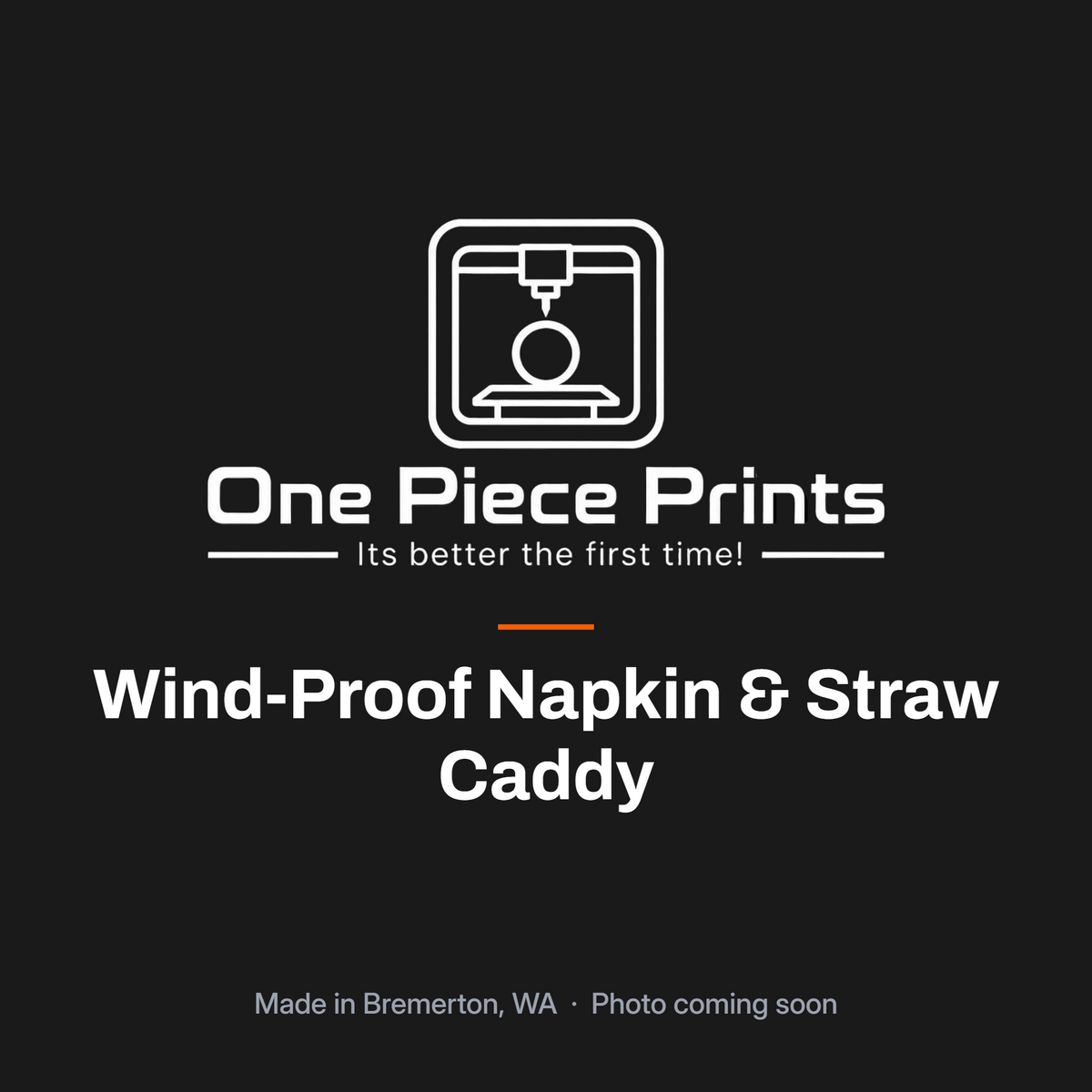 Wind-proof napkin and straw caddy